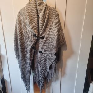 Ombre Knit Sweater Shawl